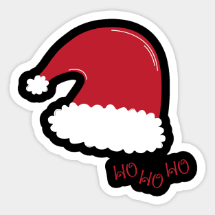 Merry Christmas Santa Hat Sticker